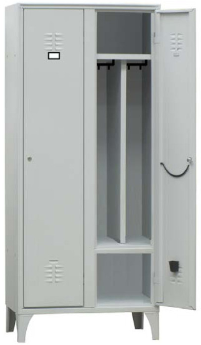 ARMADIO SPOGLIATOIO CON TRAMEZZA e PORTA SCARPE INFERIORE